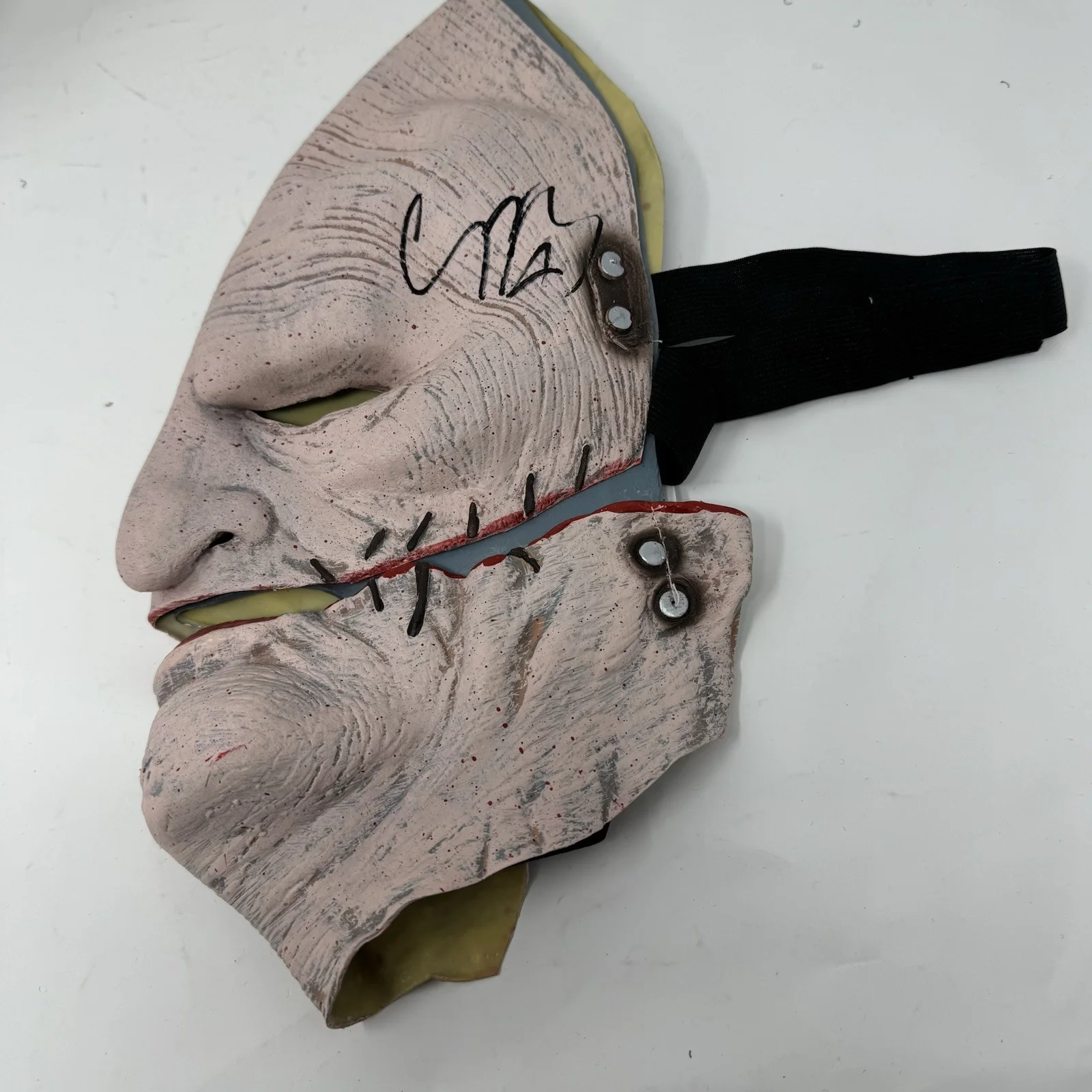Corey Taylor Signed Autographed Slipknot Mask Gray Chapter Beckett Witnessed COA, image 4