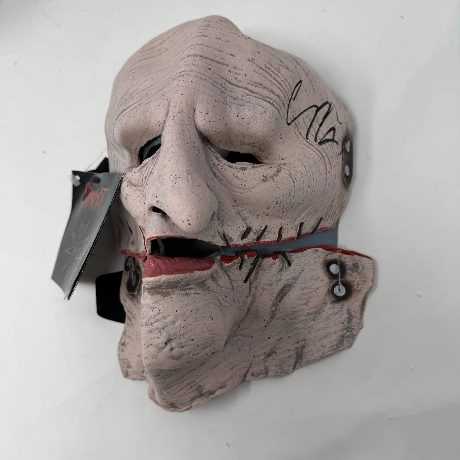 Corey Taylor Signed Autographed Slipknot Mask Gray Chapter Beckett Witnessed COA, image 5