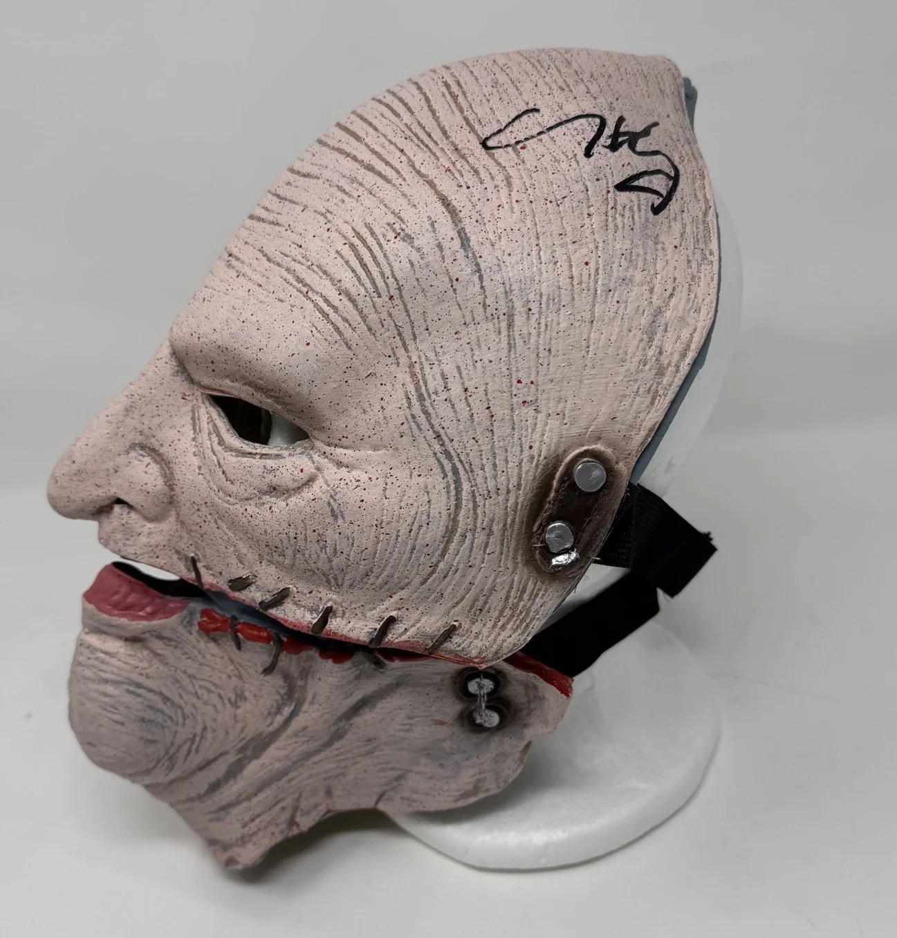 Corey Taylor Signed Autographed Slipknot Mask Gray Chapter Beckett Witnessed COA, image 2