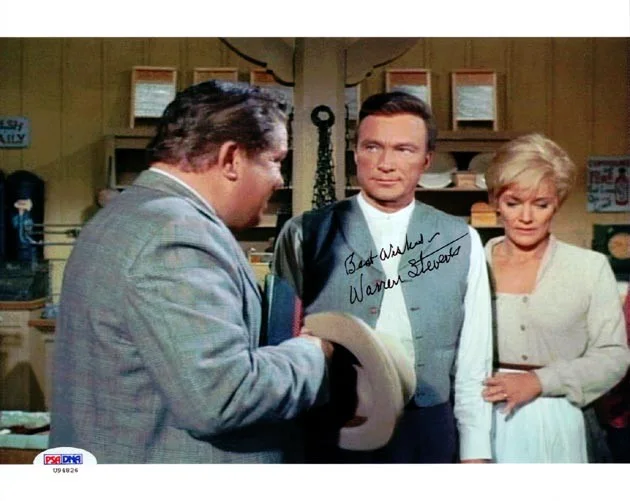 Warren Stevens — Warren Stevens Autographed Signed 8x10 Photo Big Valley PSA/DNA #U94826