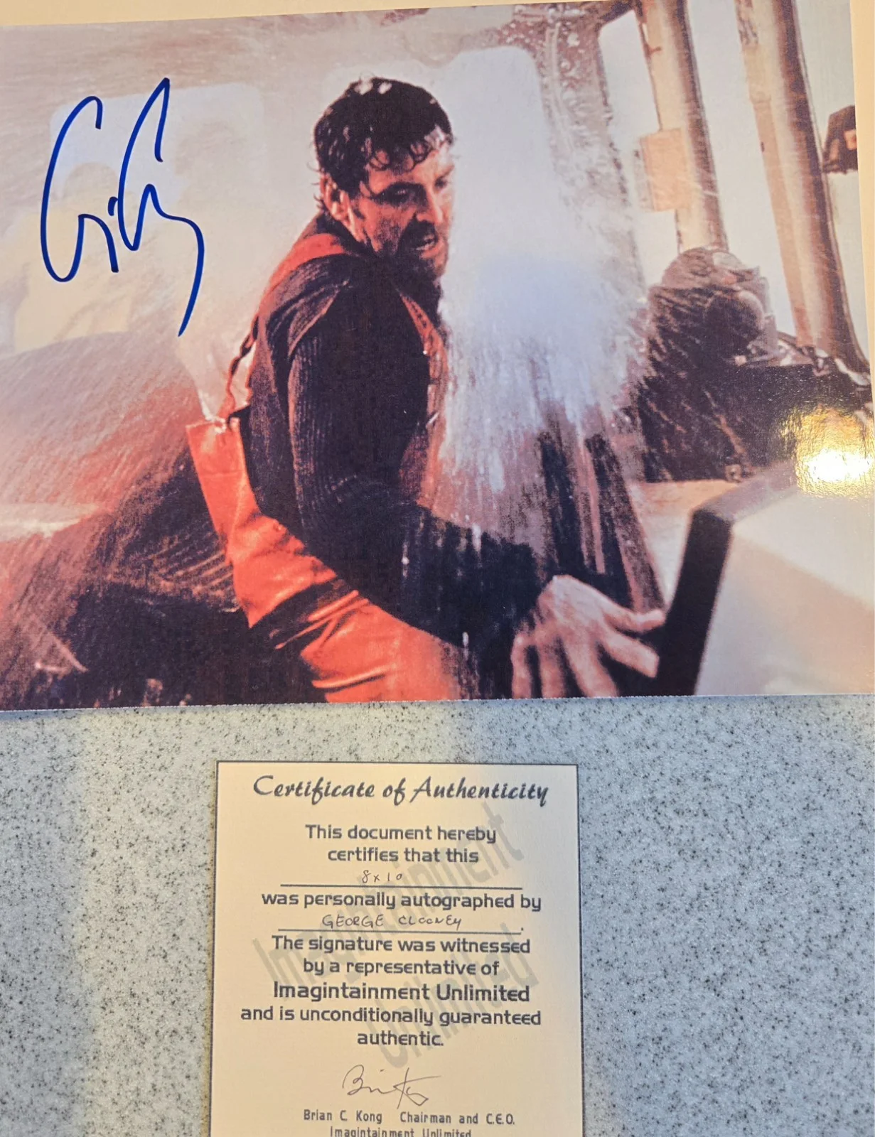 George Clooney — GEORGE CLOONEY SIGNED AUTOGRAPH 8x10 PHOTO - THE PERFECT STORM AUTHENTICATED