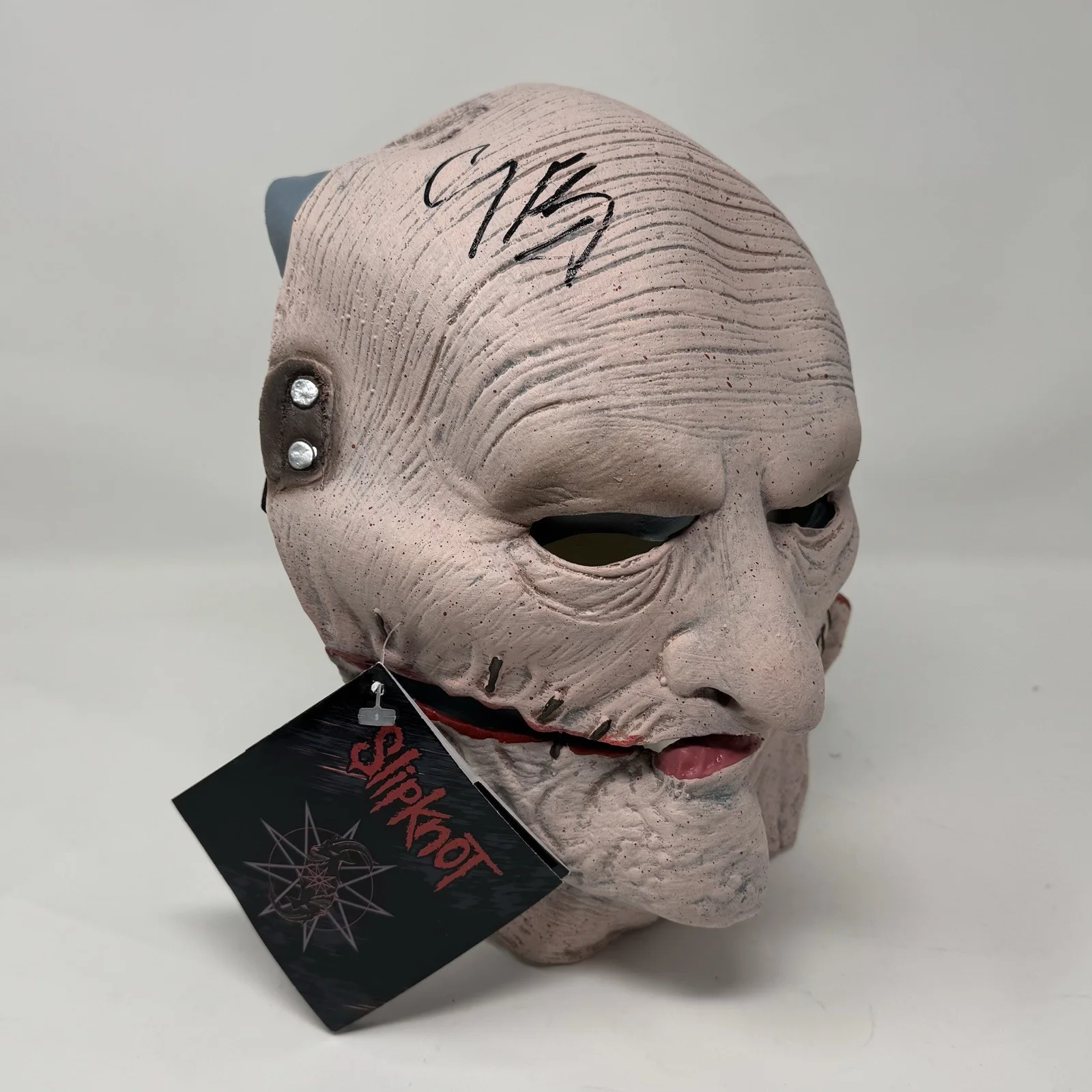 Corey Taylor Signed Autographed Slipknot Mask Gray Chapter Beckett Witnessed COA, image 2
