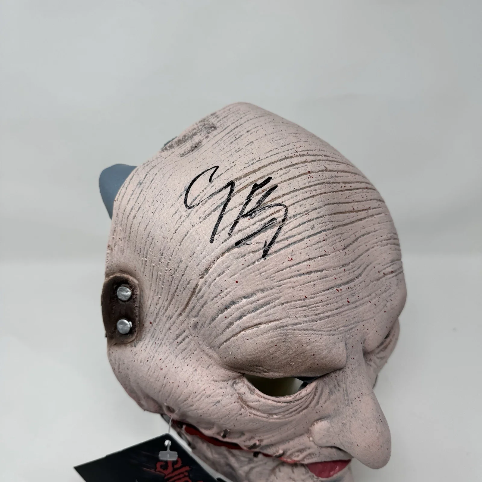 Corey Taylor Signed Autographed Slipknot Mask Gray Chapter Beckett Witnessed COA, image 3