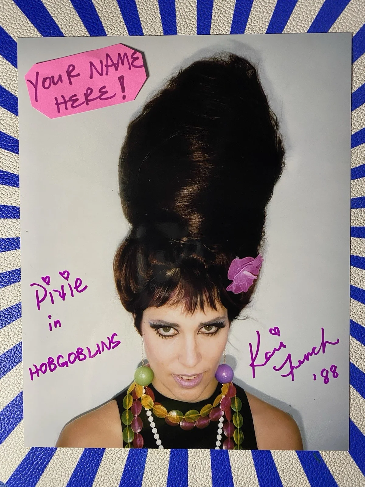 Kari French — Hobgoblins ‘88 Cult Film, Signed 8x10 Photo of Pixie, Mystery Science Theater, image 2