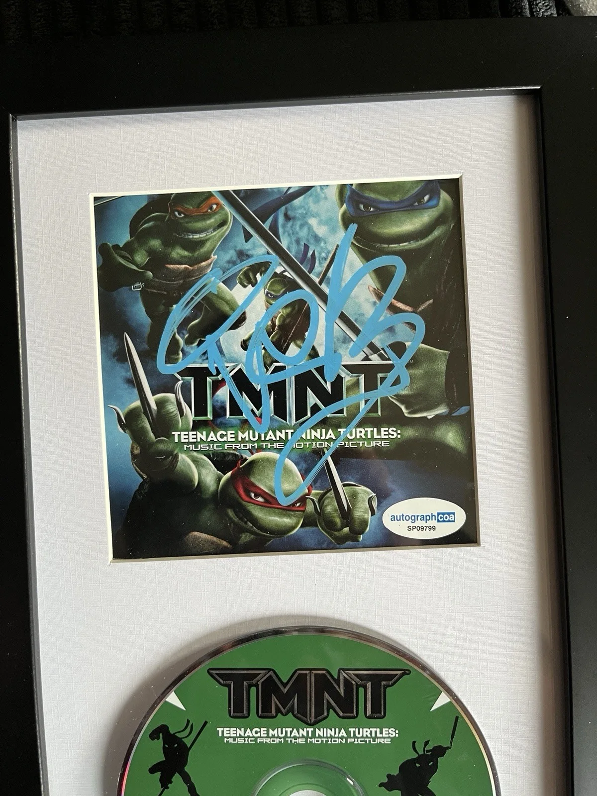 VANILLA ICE SIGNED AUTOGRAPHED FRAMED CD DISPLAY TEENAGE MUTANT NINJA ACOA CERT, image 2