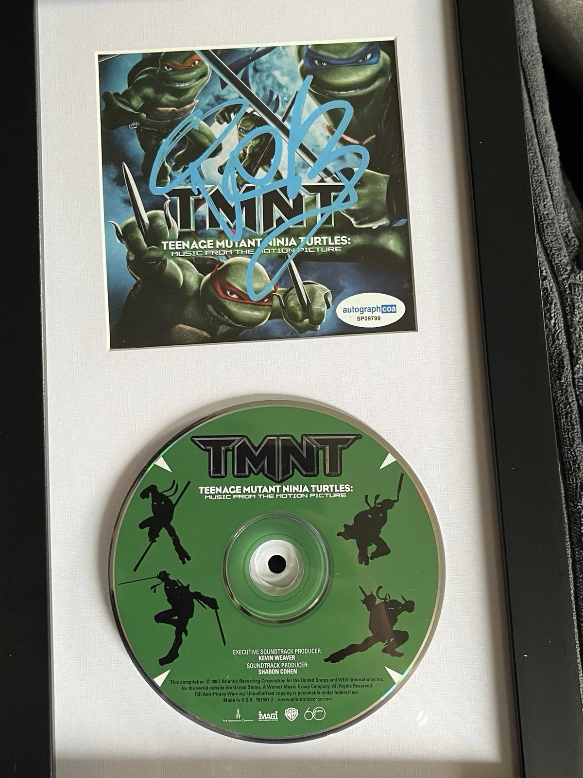 VANILLA ICE SIGNED AUTOGRAPHED FRAMED CD DISPLAY TEENAGE MUTANT NINJA ACOA CERT, image 4