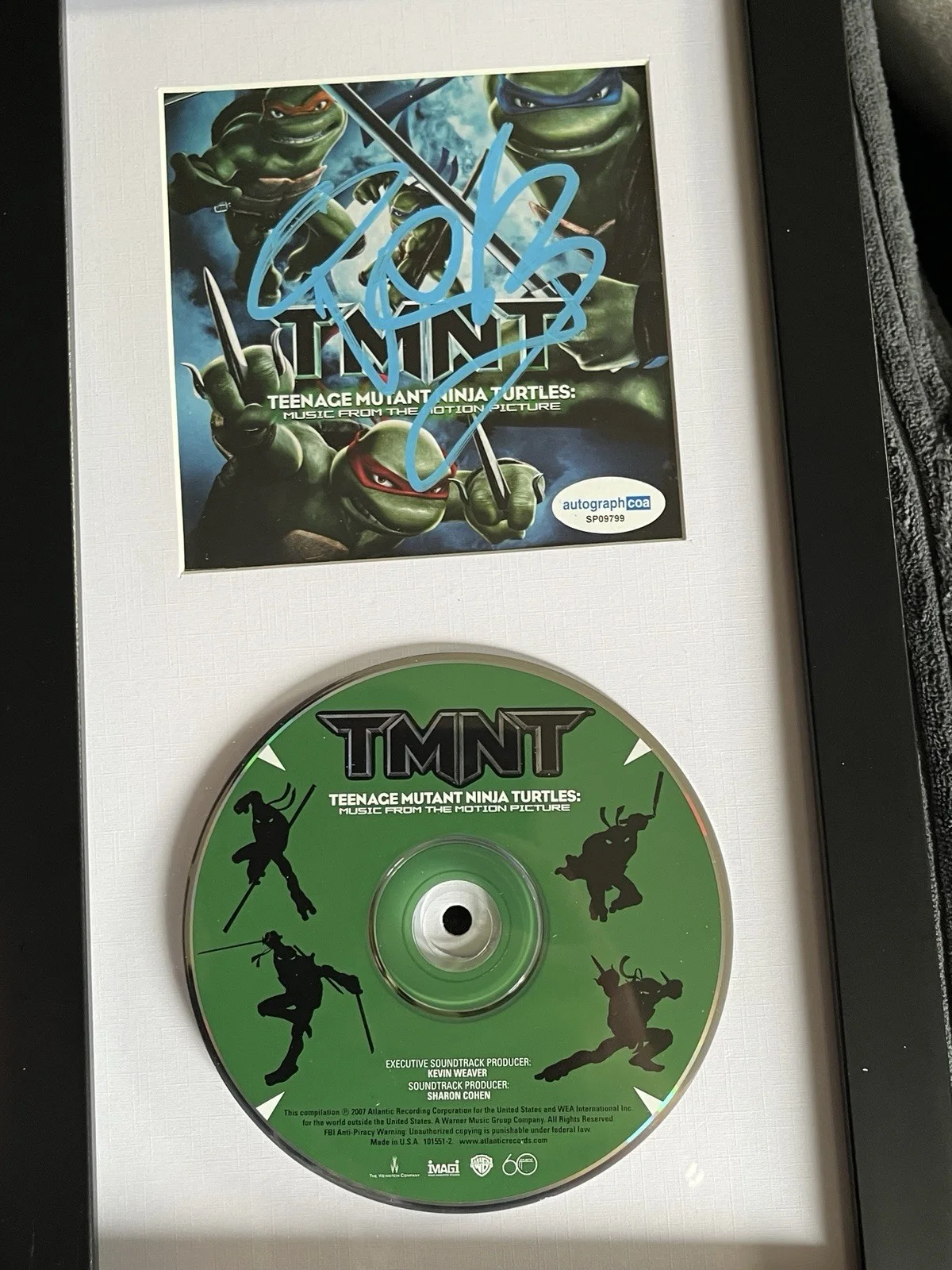 VANILLA ICE SIGNED AUTOGRAPHED FRAMED CD DISPLAY TEENAGE MUTANT NINJA ACOA CERT, image 5