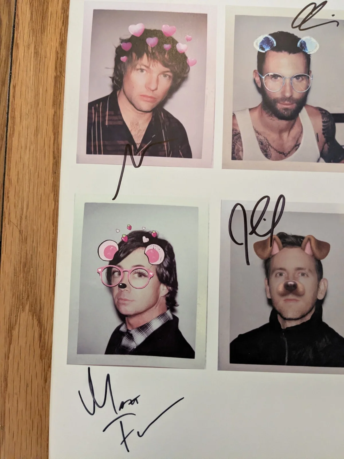 Maroon 5 Adam Levine Red Pill Blues Autographed Hand-Signed Vinyl LP, image 2