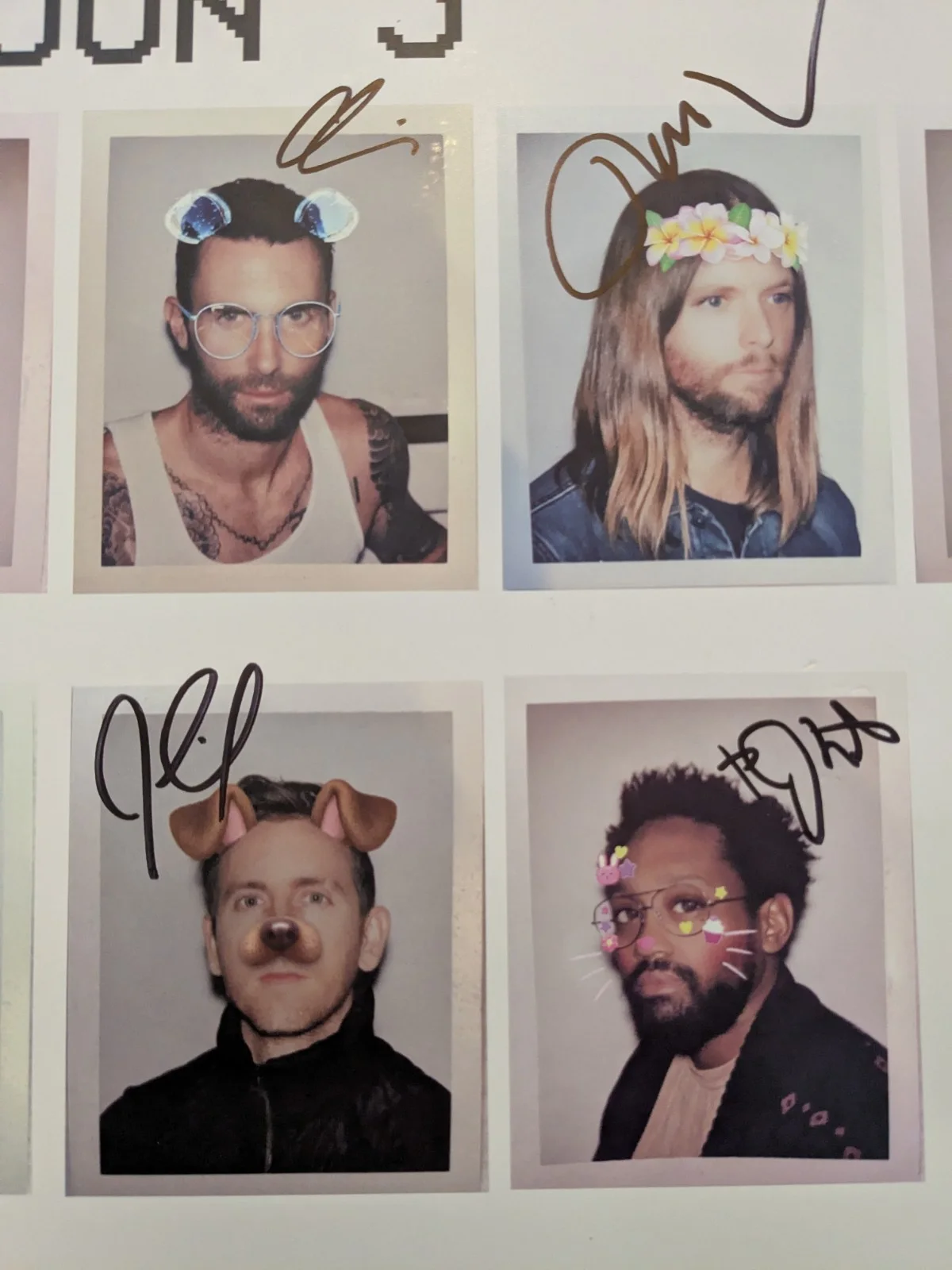 Maroon 5 Adam Levine Red Pill Blues Autographed Hand-Signed Vinyl LP, image 3