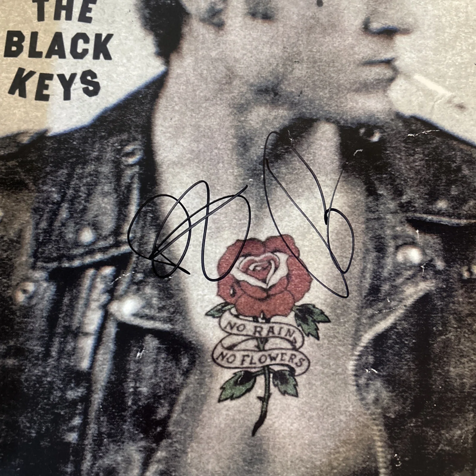 THE BLACK KEYS SIGNED AUTOGRAPH VINYL ACOA NO RAIN NO FLOWERS RECORD LP, image 4