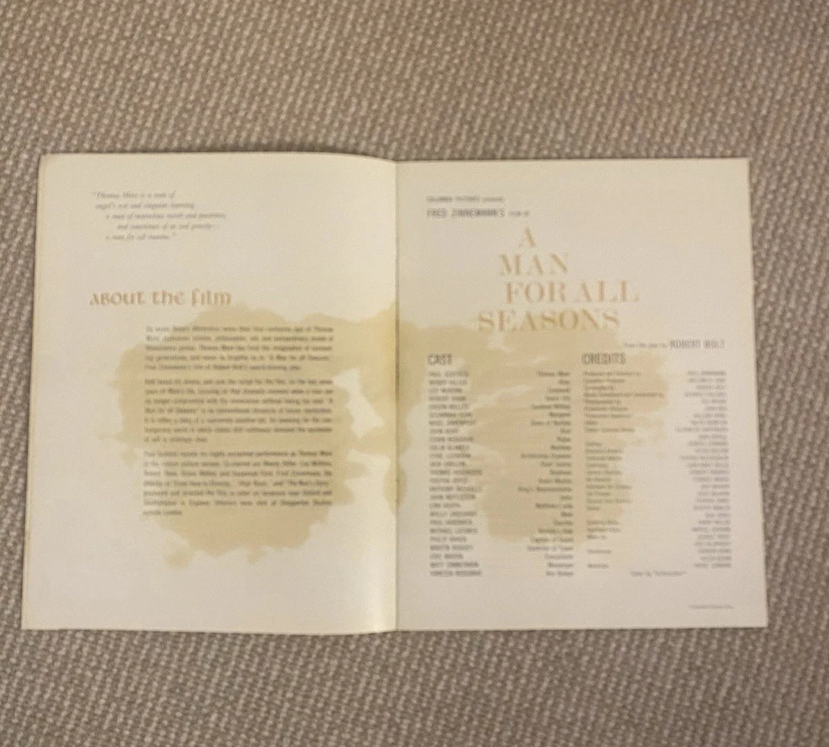 A MAN FOR ALL SEASONS - ORIGINAL FILM BROCHURE 1966 - R.Shaw & P. Schofield, изображение 3