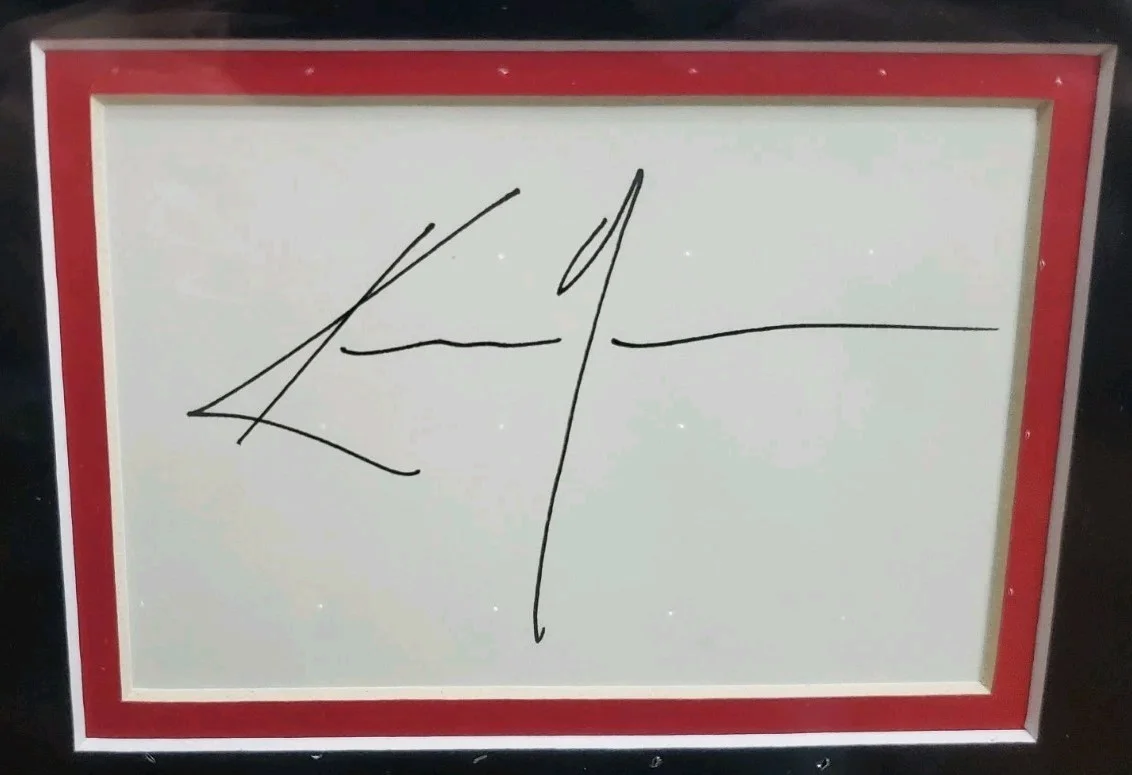 Keanu Reeves — NICE Framed & Matted Keanu Reeves "John Wick" Signed Cut Collage JSA 28x26 Photo, изображение 2