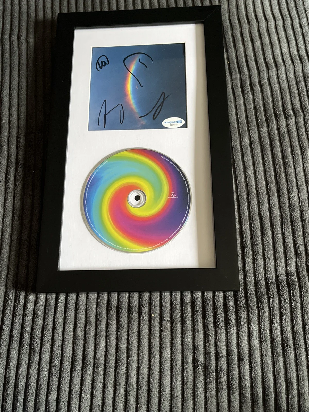 Coldplay signed Moon Music CD DISPLAY MATTED framed ACOA COA FULL BAND AUTO, image 4