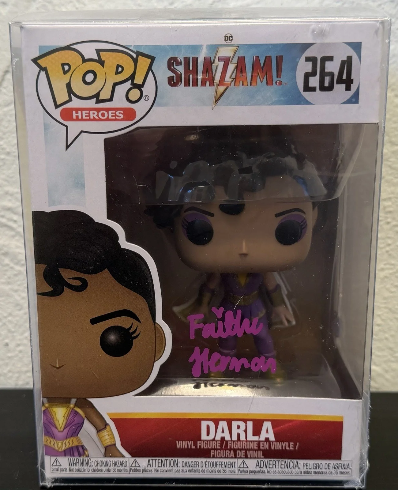 Faithe Herman — Faith Herman ‘Darla’ Autographed Shazam Funko Pop #264 Signed COA