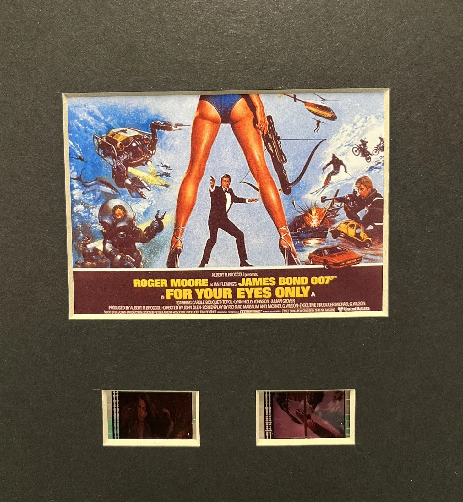007 JAMES BOND FOR YOUR EYES ONLY 35mm Film Cell Display, изображение 3