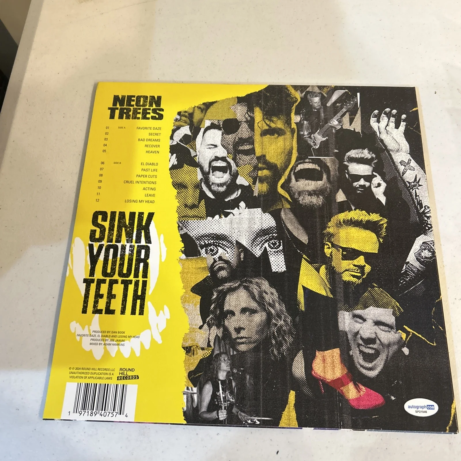 NEON TREES SIGNED AUTOGRAPH VINYL ALBUM ACOA SINK YOUR TEETH RECORD TYLER GLENN, изображение 5