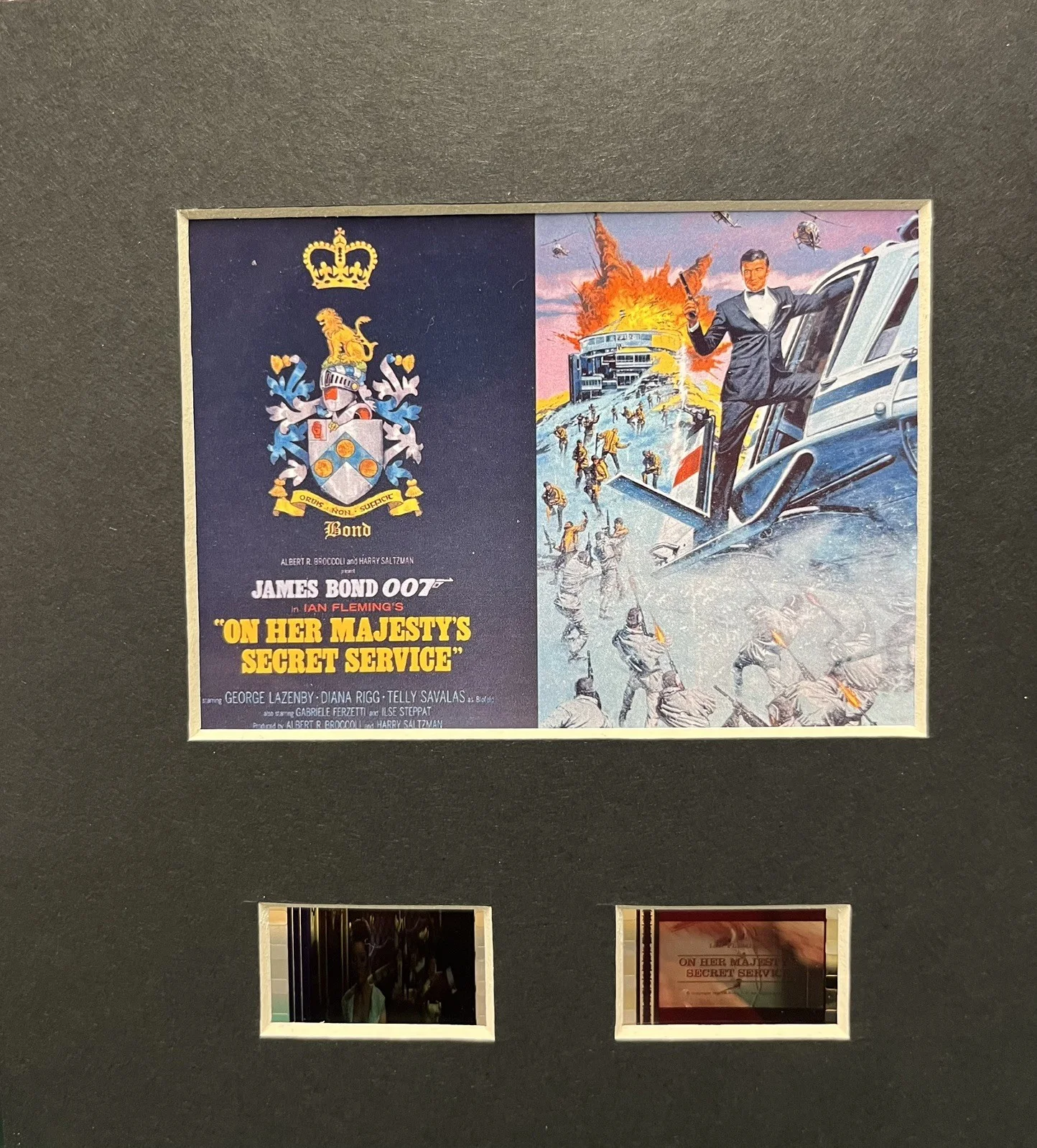 007 JAMES BOND ON HER MAJESTY’S SECRET SERVICE. 35mm Film Cell Display, изображение 2