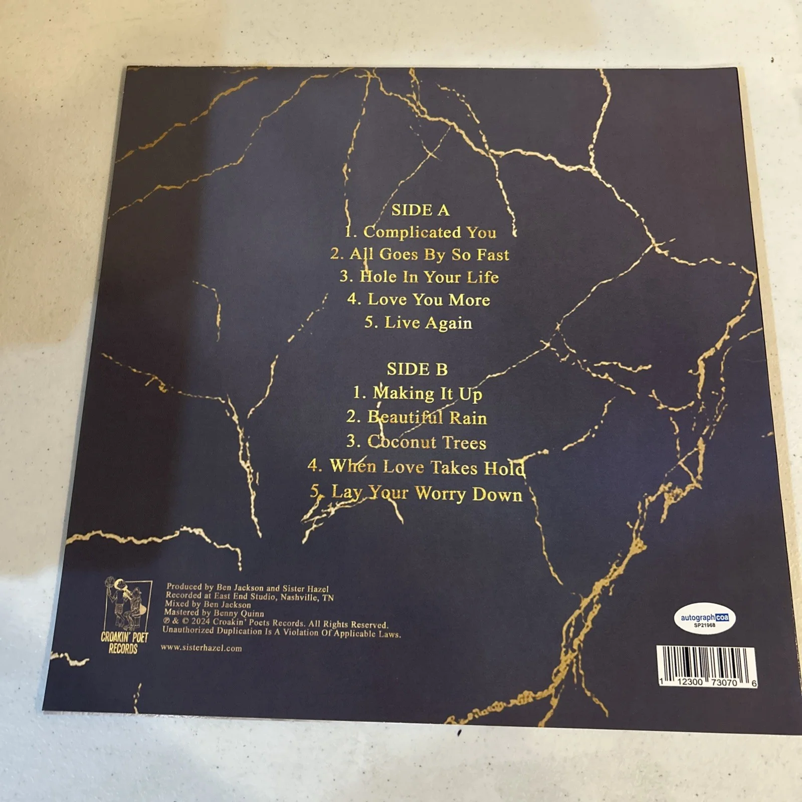 KEN BLOCK SISTER HAZEL SIGNED AUTOGRAPH VINYL ALBUM ACOA SAND SEA & CRASH DEBRIS, image 5