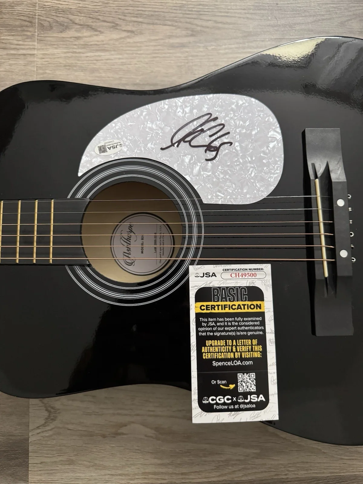 Luke Combs Autograph Signed Black Guitar Ashthorpe 38” Country Music JSA COA, изображение 2