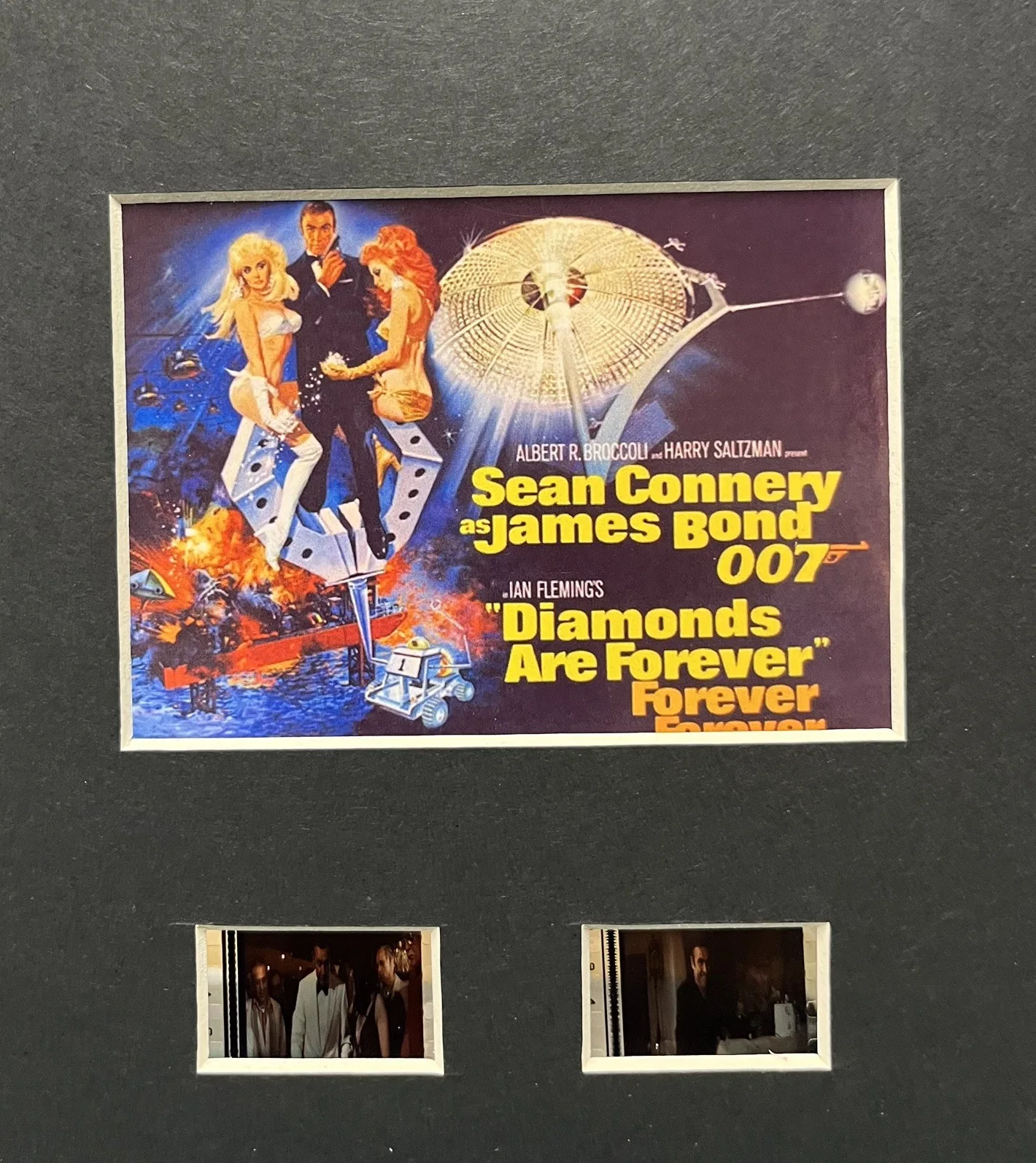 007 JAMES BOND DIAMONDS ARE FOREVER 35mm Film Cell Display, изображение 2