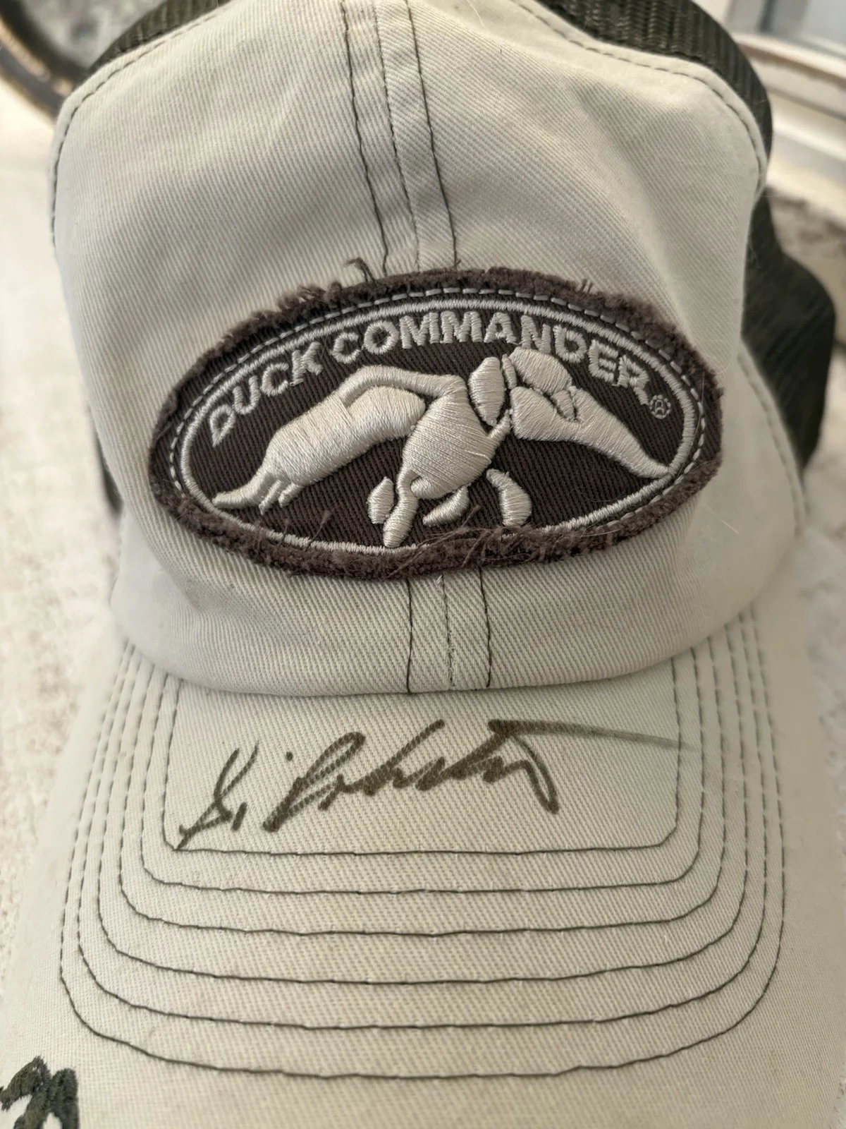 Si Robertson — Si Robertson Autographed Hat Cap Uncle Si Duck Dynasty Commander Distressed, image 2