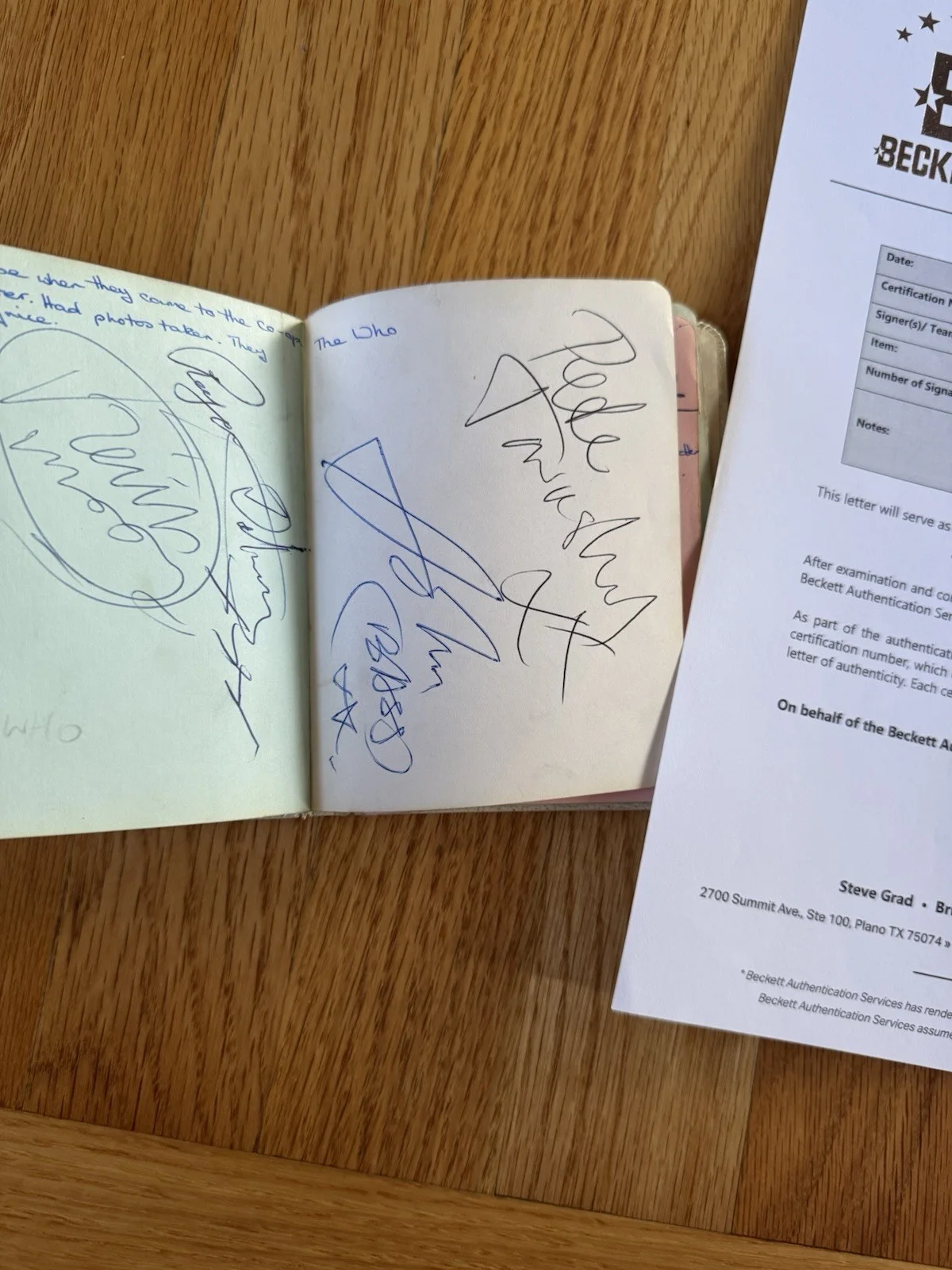 Rare Townshend Daltrey Moon Entwistle The Who Signed Autograph Album Beckett, изображение 4