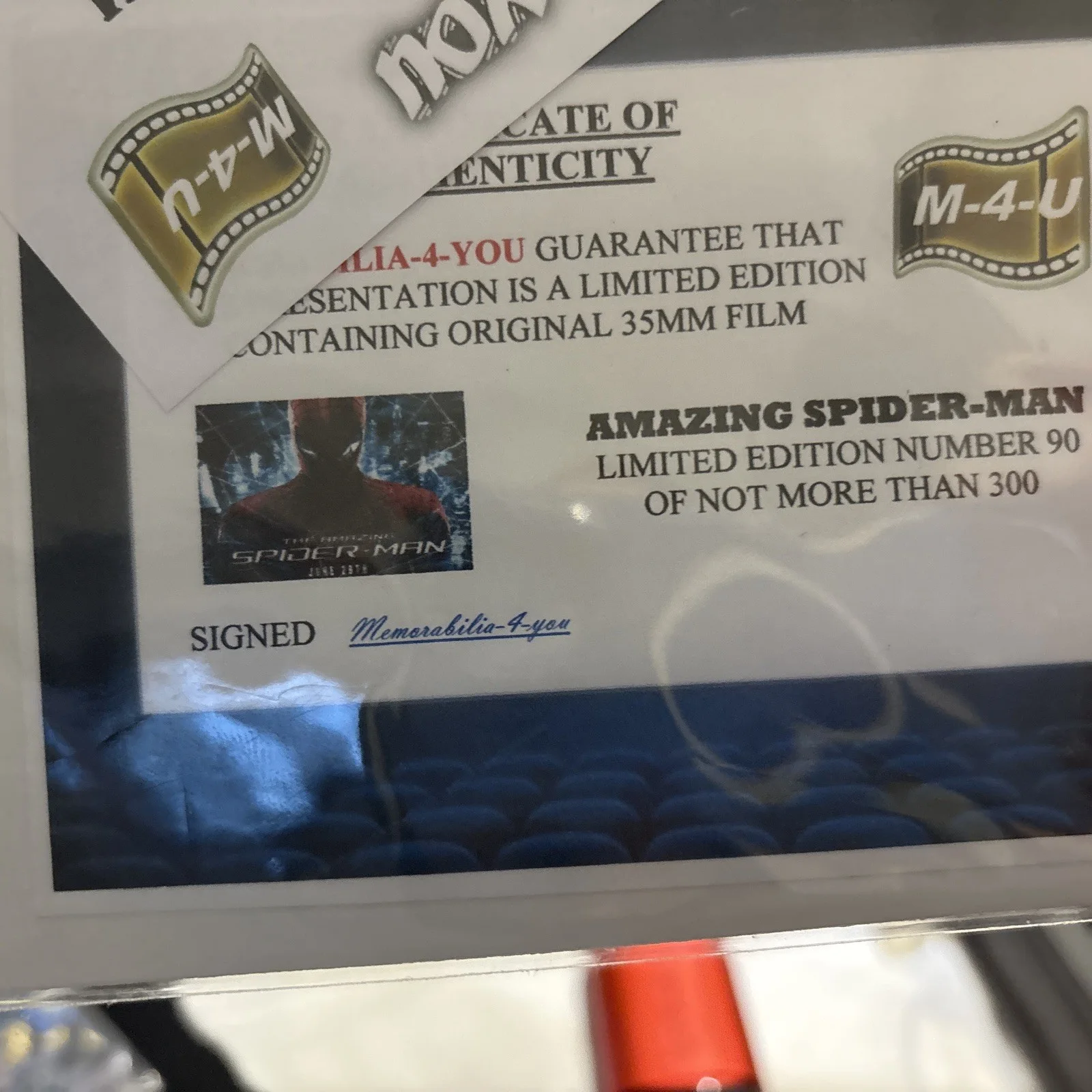 Spider-Man Film Cell memorabilia - Numbered Limited Edition, image 5
