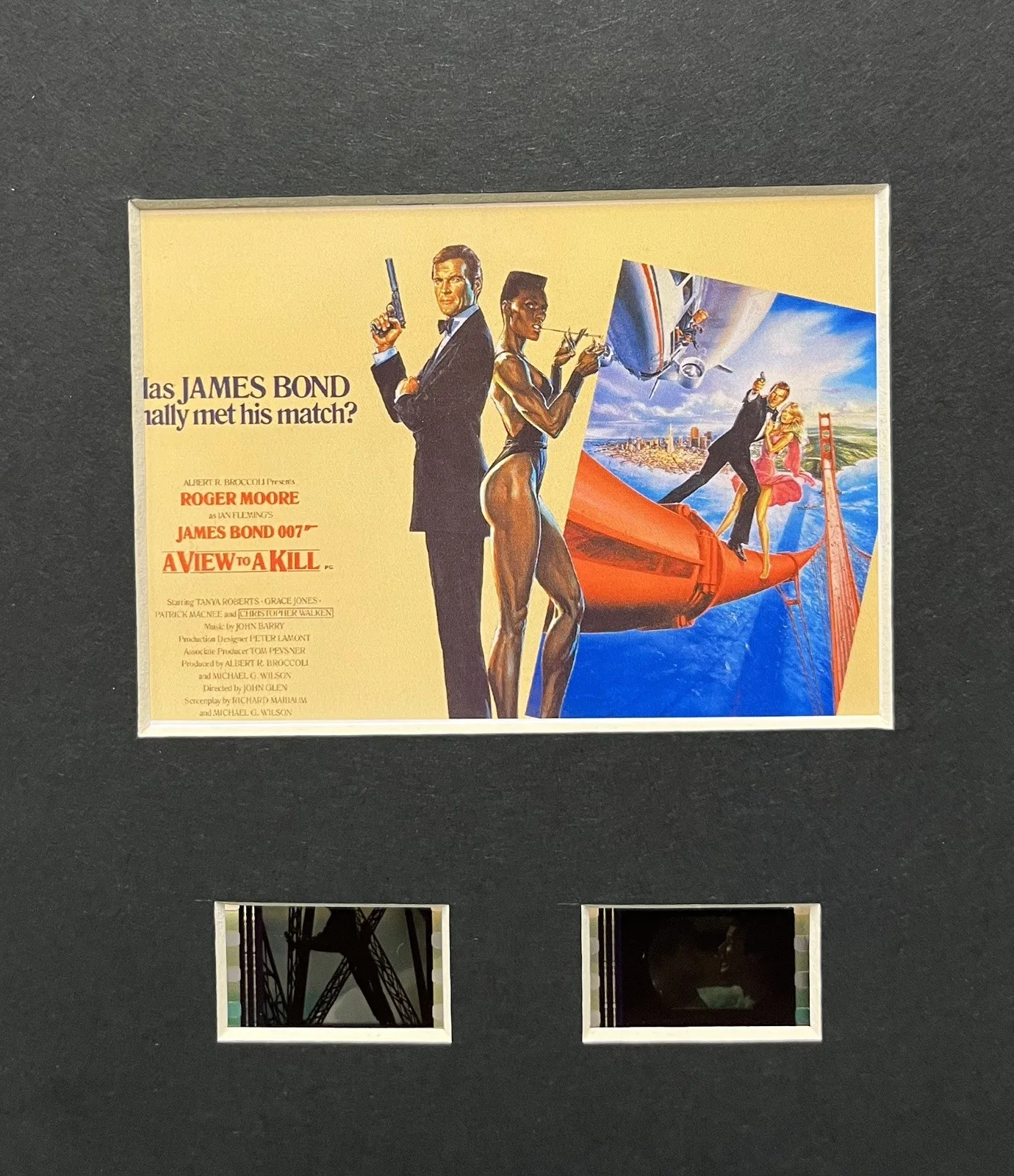 007 JAMES BOND A VIEW TO A KILL. 35mm Film Cell Display, image 3