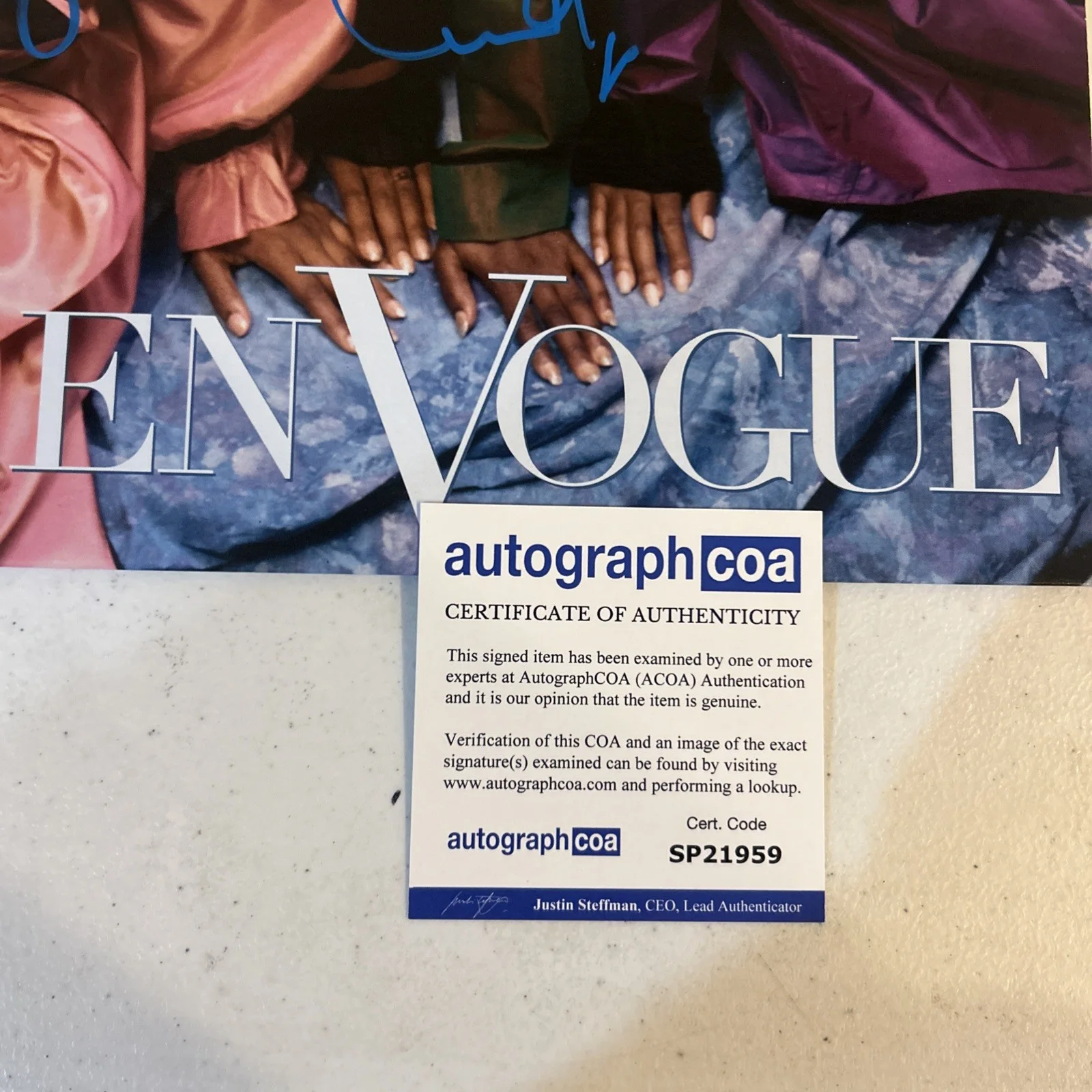 EN VOGUE SIGNED AUTOGRAPH VINYL ALBUM ACOA “ NOW PLAYING” RECORD LP, image 4