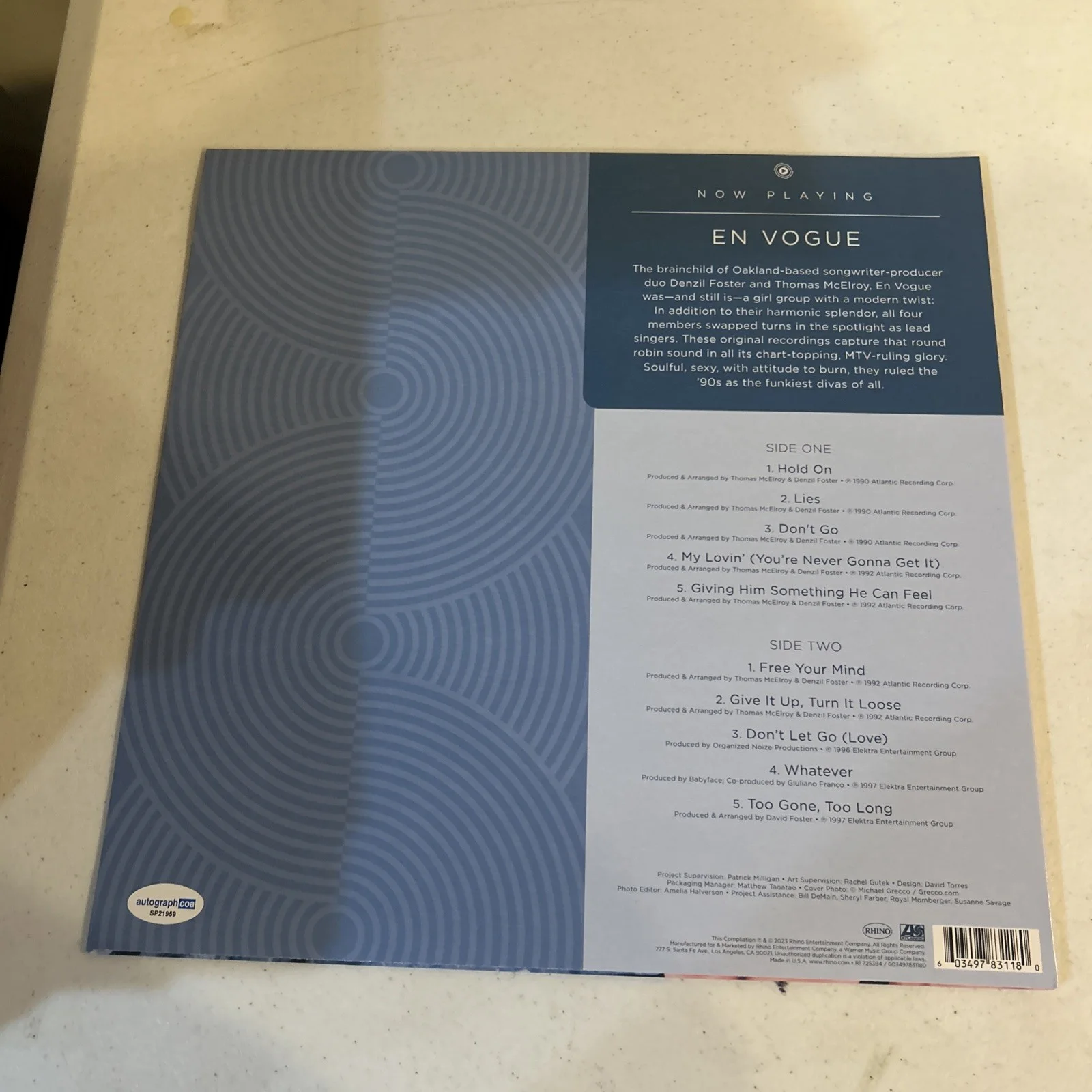EN VOGUE SIGNED AUTOGRAPH VINYL ALBUM ACOA “ NOW PLAYING” RECORD LP, image 5