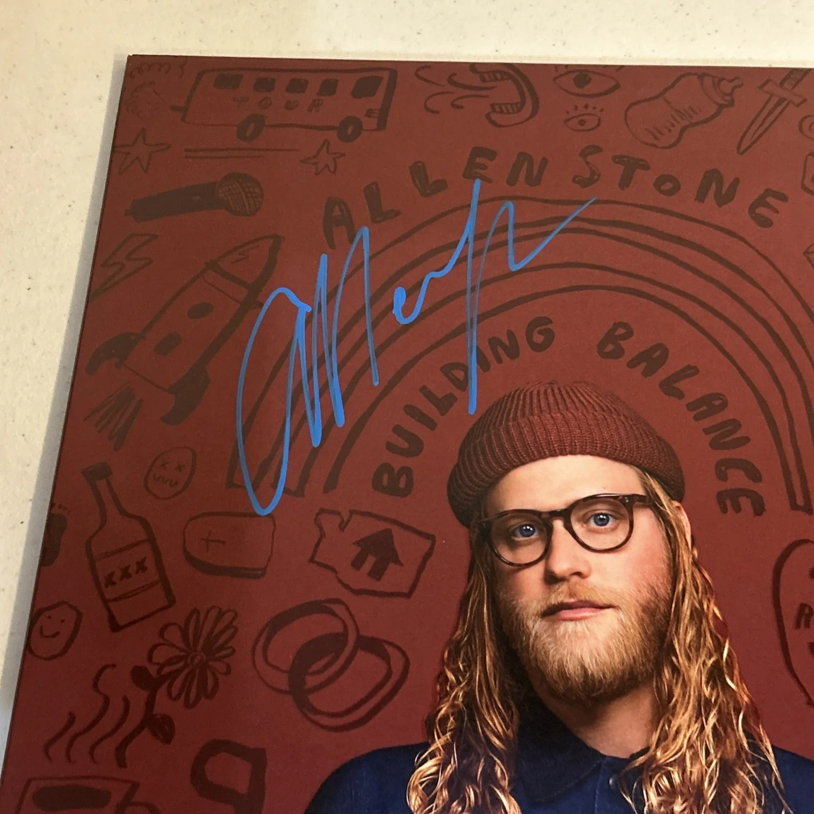 ALLEN STONE SIGNED AUTOGRAPH VINYL ALBUM ACOA BUILDING BALANCE RECORD LP, изображение 3