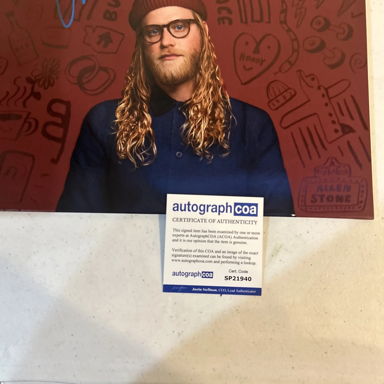 ALLEN STONE SIGNED AUTOGRAPH VINYL ALBUM ACOA BUILDING BALANCE RECORD LP, изображение 5