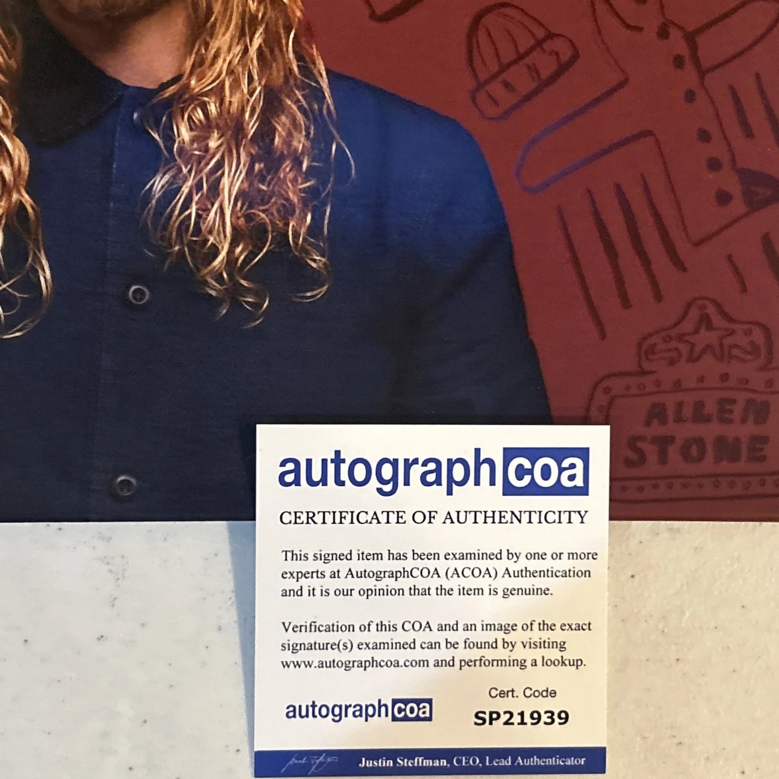 ALLEN STONE SIGNED AUTOGRAPH VINYL ALBUM ACOA BUILDING BALANCE RECORD LP, изображение 4