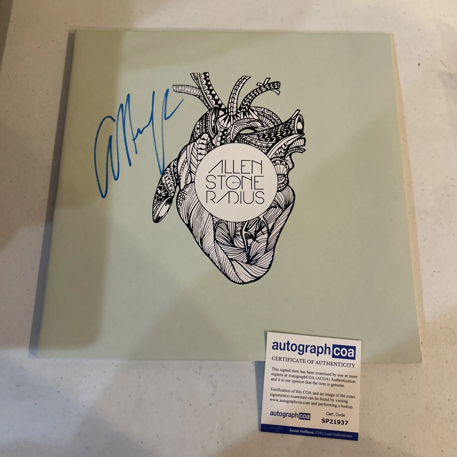 ALLEN STONE SIGNED AUTOGRAPH VINYL ALBUM ACOA RADIUS RECORD LP, image 2