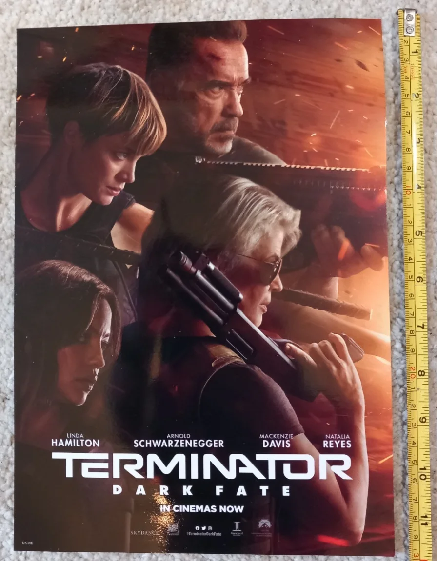 Terminator Dark Fate Movie Poster Odeon Cinemas exclusive Arnold Schwarzenegger, image 2