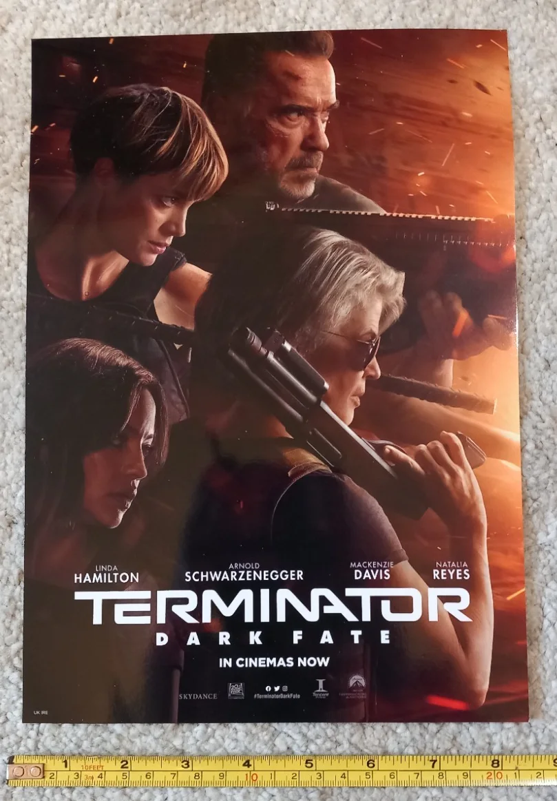 Terminator Dark Fate Movie Poster Odeon Cinemas exclusive Arnold Schwarzenegger, image 3