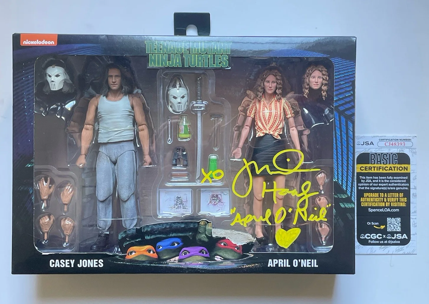 Judith Hoag — Judith Hoag Hand Signed NECA JSA Authentic Actress April O’neil TMNT See Descrip