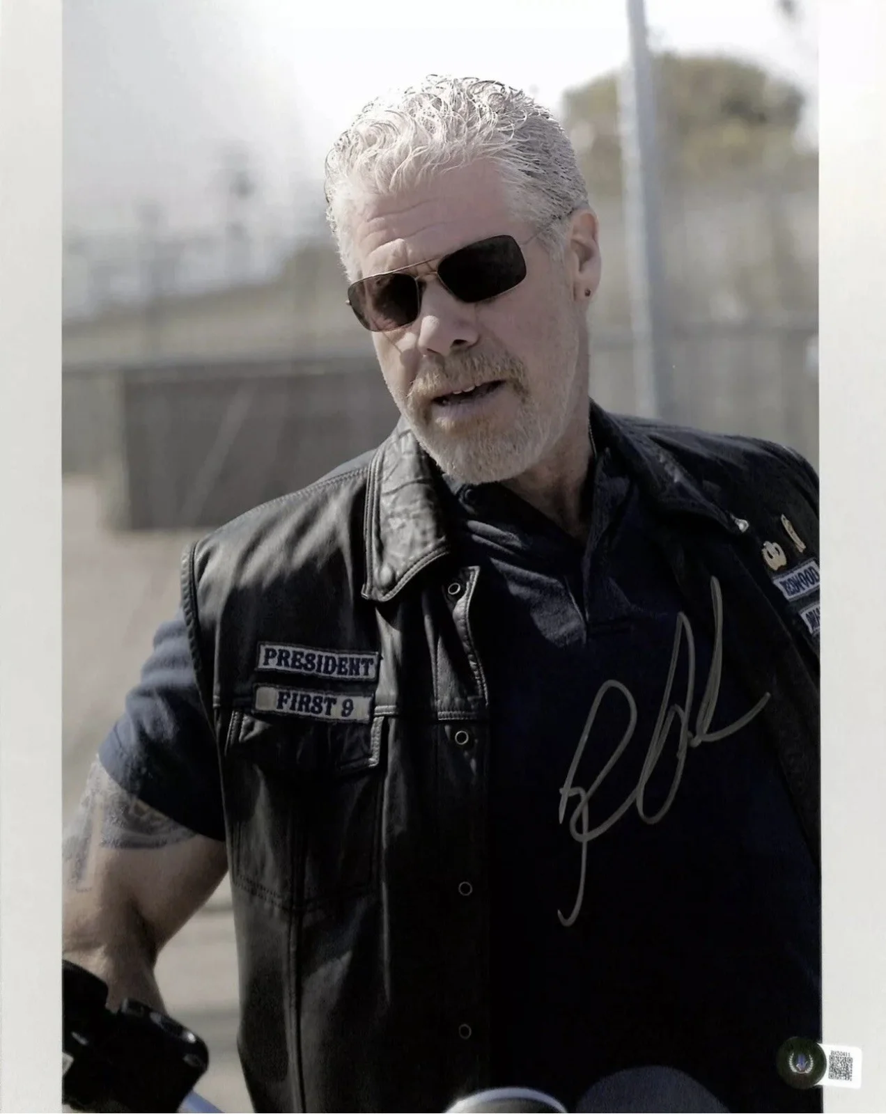 Ron Perlman — Ron Perlman BAS COA Clay Morrow Sons of Anarchy Signed 11x14 Photograph Beckett