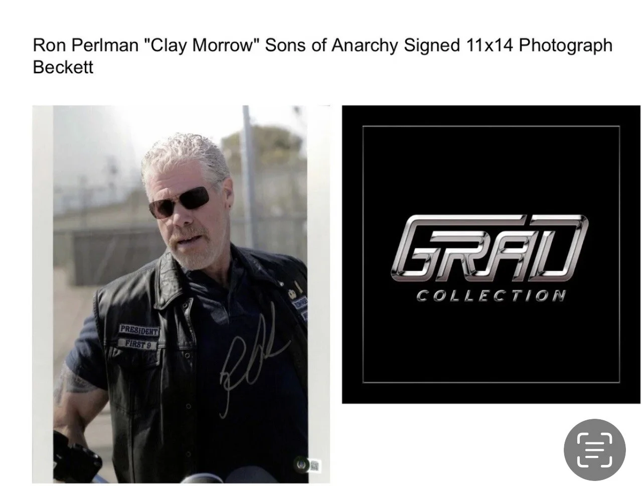 Ron Perlman — Ron Perlman BAS COA Clay Morrow Sons of Anarchy Signed 11x14 Photograph Beckett, image 2