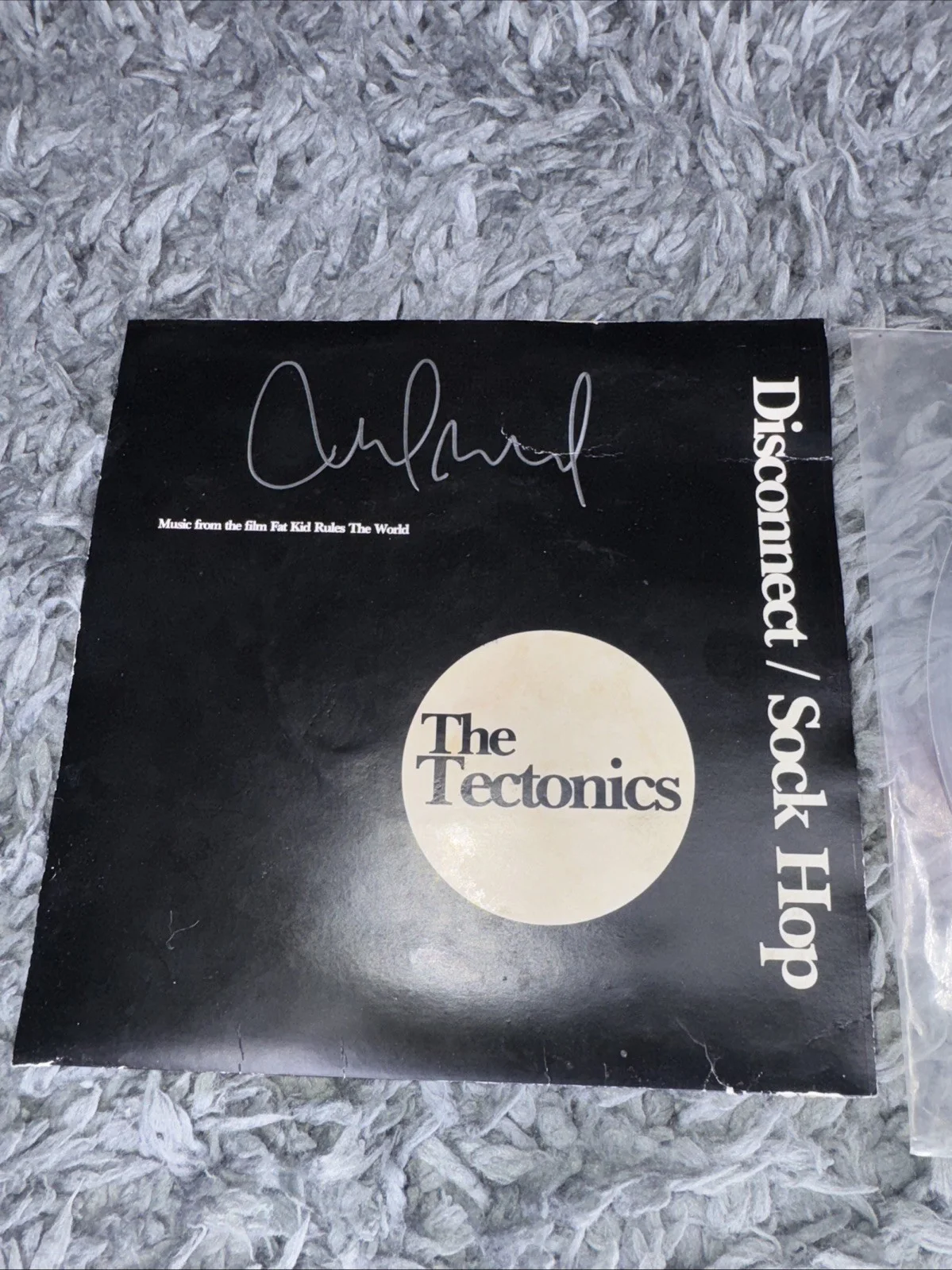 Mike McCready — Mike McCready Pearl Jam Signed Autograph 7” 45 RMP Vinyl Clear Record Tectonics, image 2