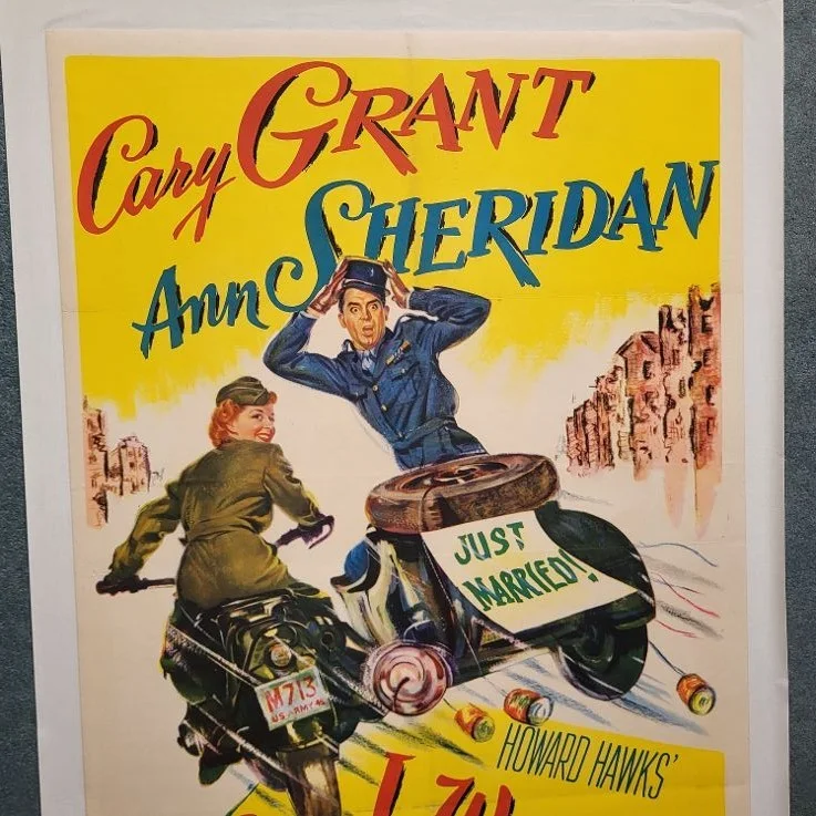 I WAS A MALE WAR BRIDE 1949 Cary Grant Hawks RARE Vintage US 1 Sh Poster LINEN, изображение 5