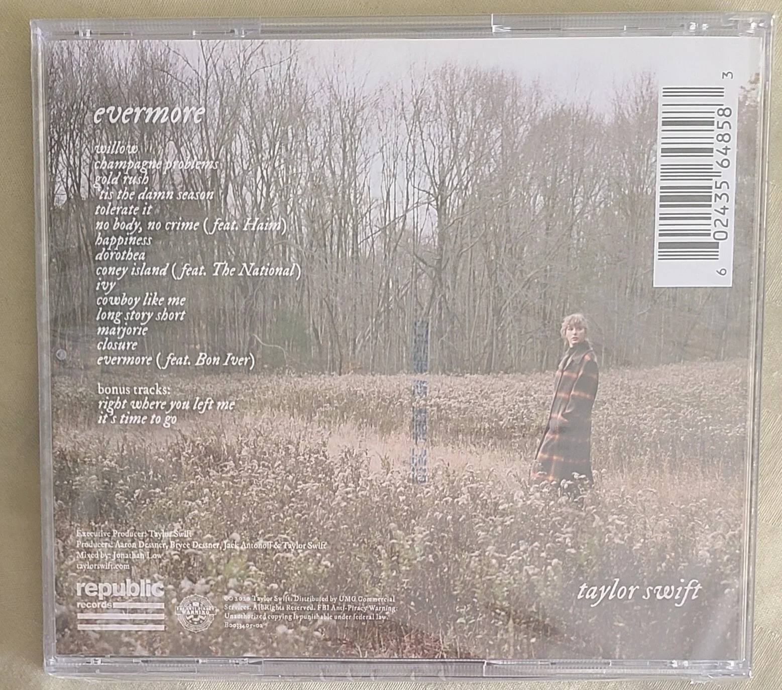 Taylor Swift Evermore CD - SIGNED, изображение 3