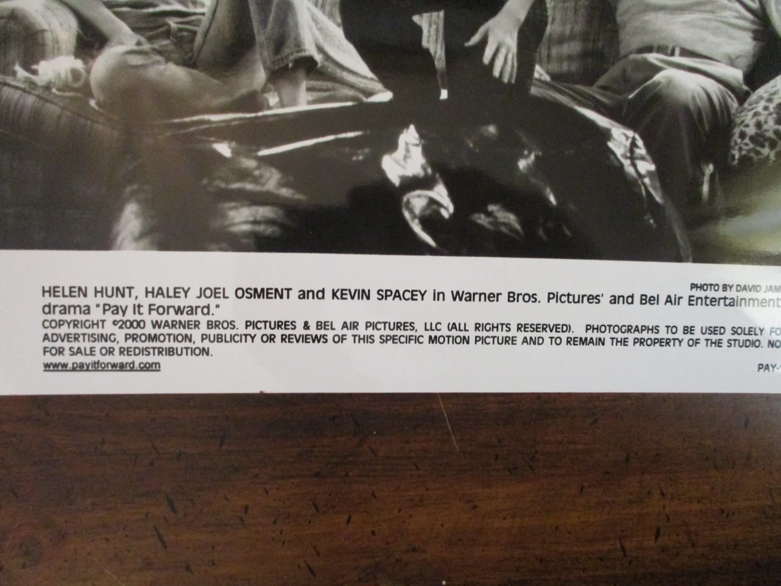Haley Joel Osment/Helen Hunt/Kevin Spacey(PAY IT FORWARD)2000 10 x 8 B & W Photo, изображение 2