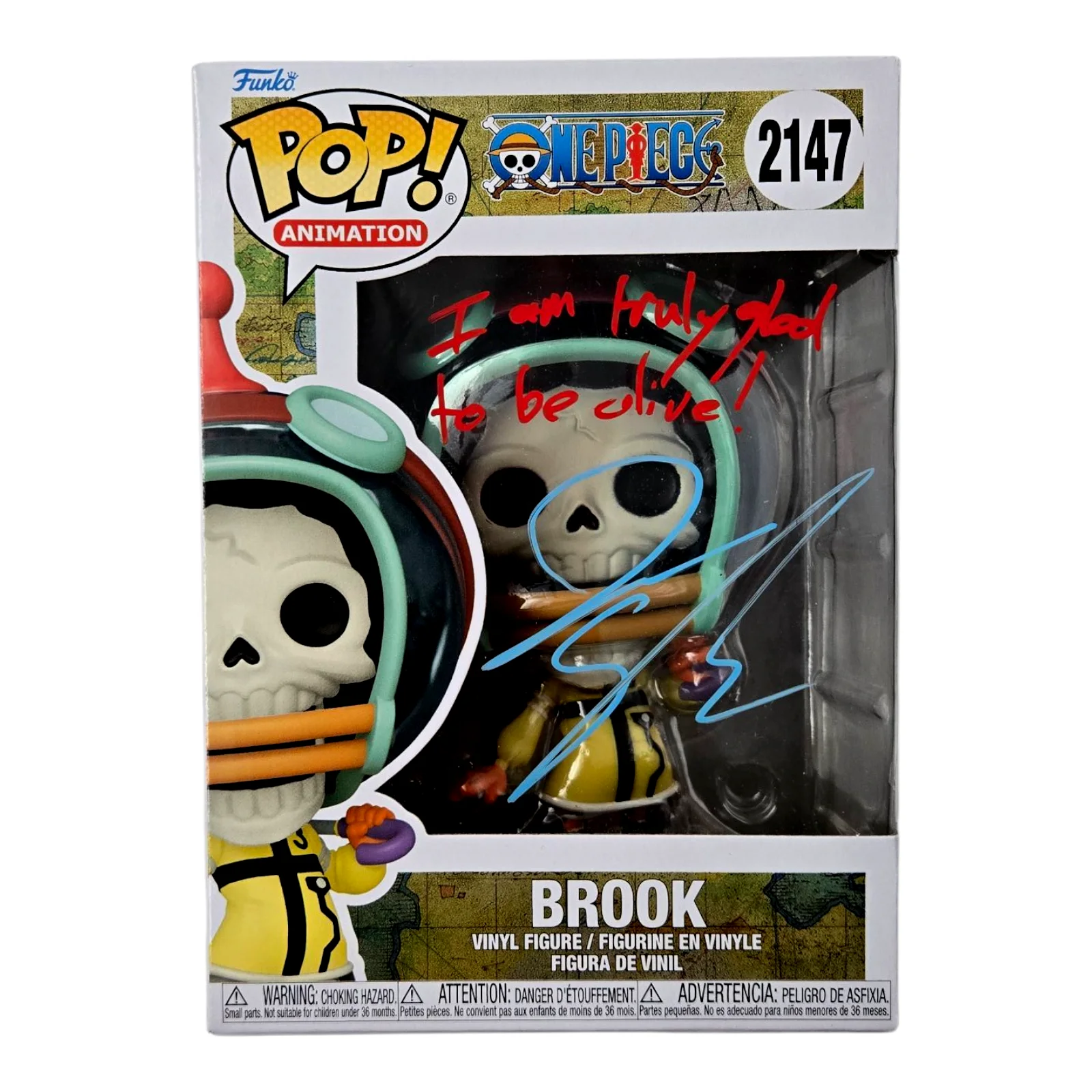 Ian Sinclair — Brook Egghead Signed Funko One Piece Pop Ian Sinclair Autograph JSA COA 255