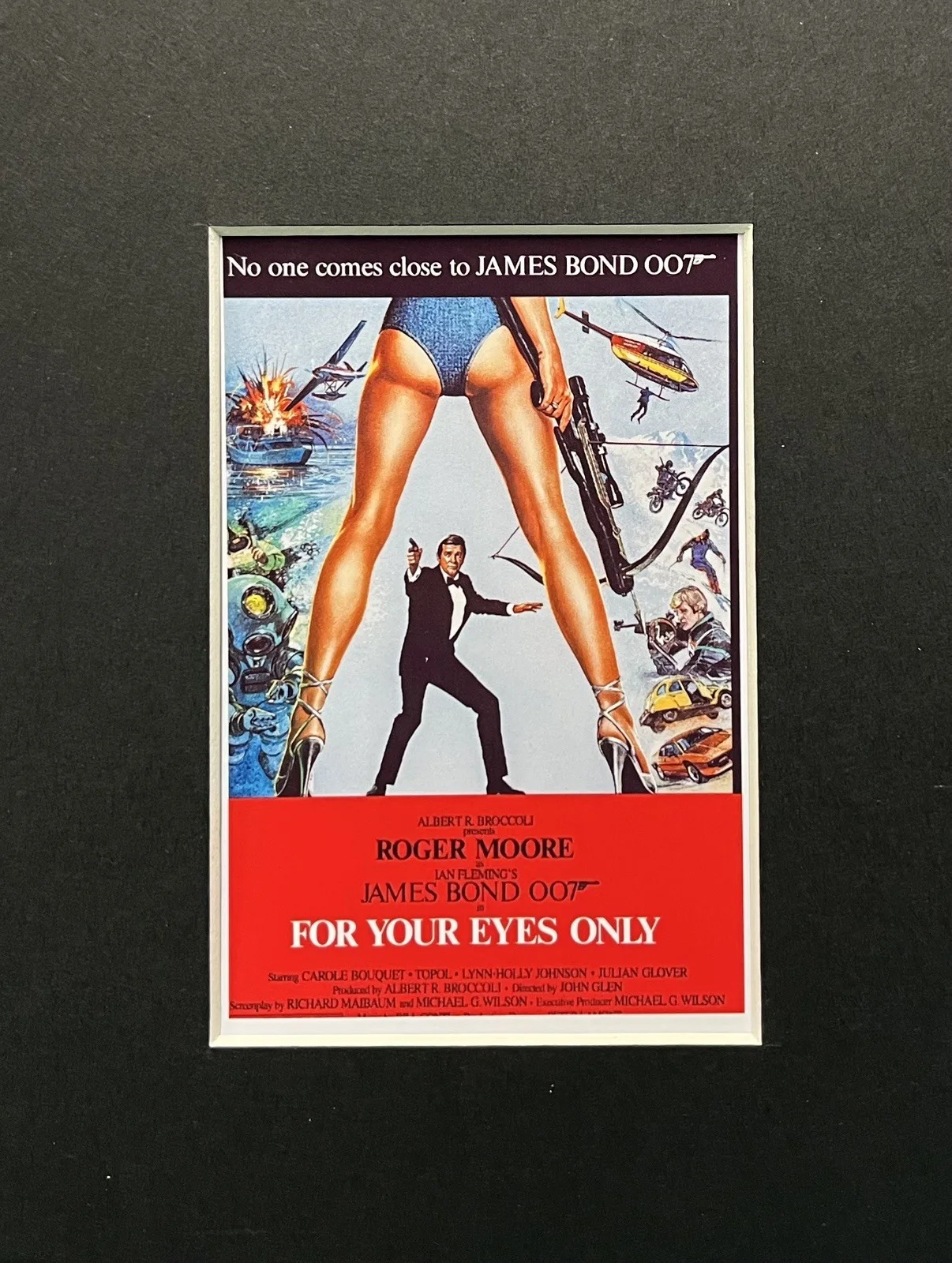 007 JAMES BOND. FOR YOUR EYES ONLY . 35mm Film Cell Mounted Display, изображение 2