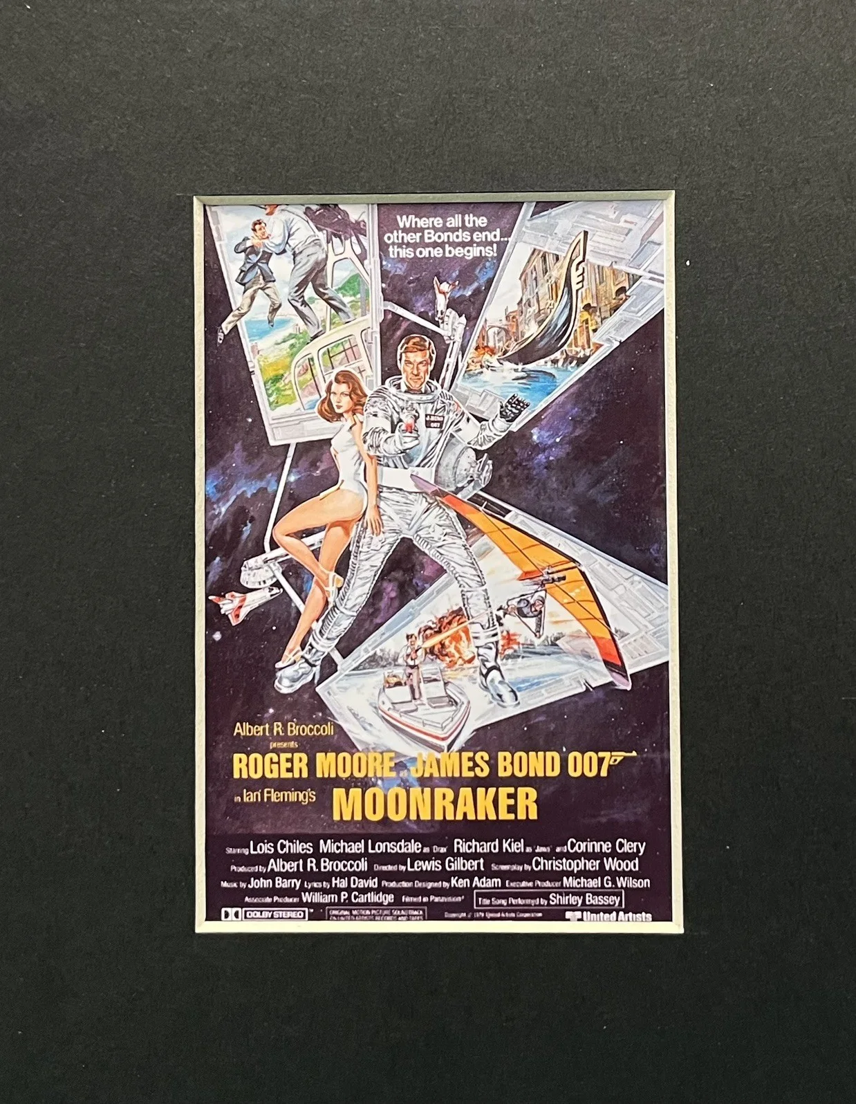 007 JAMES BOND. MOONRAKER . 35mm Film Cell Mounted Display, image 2