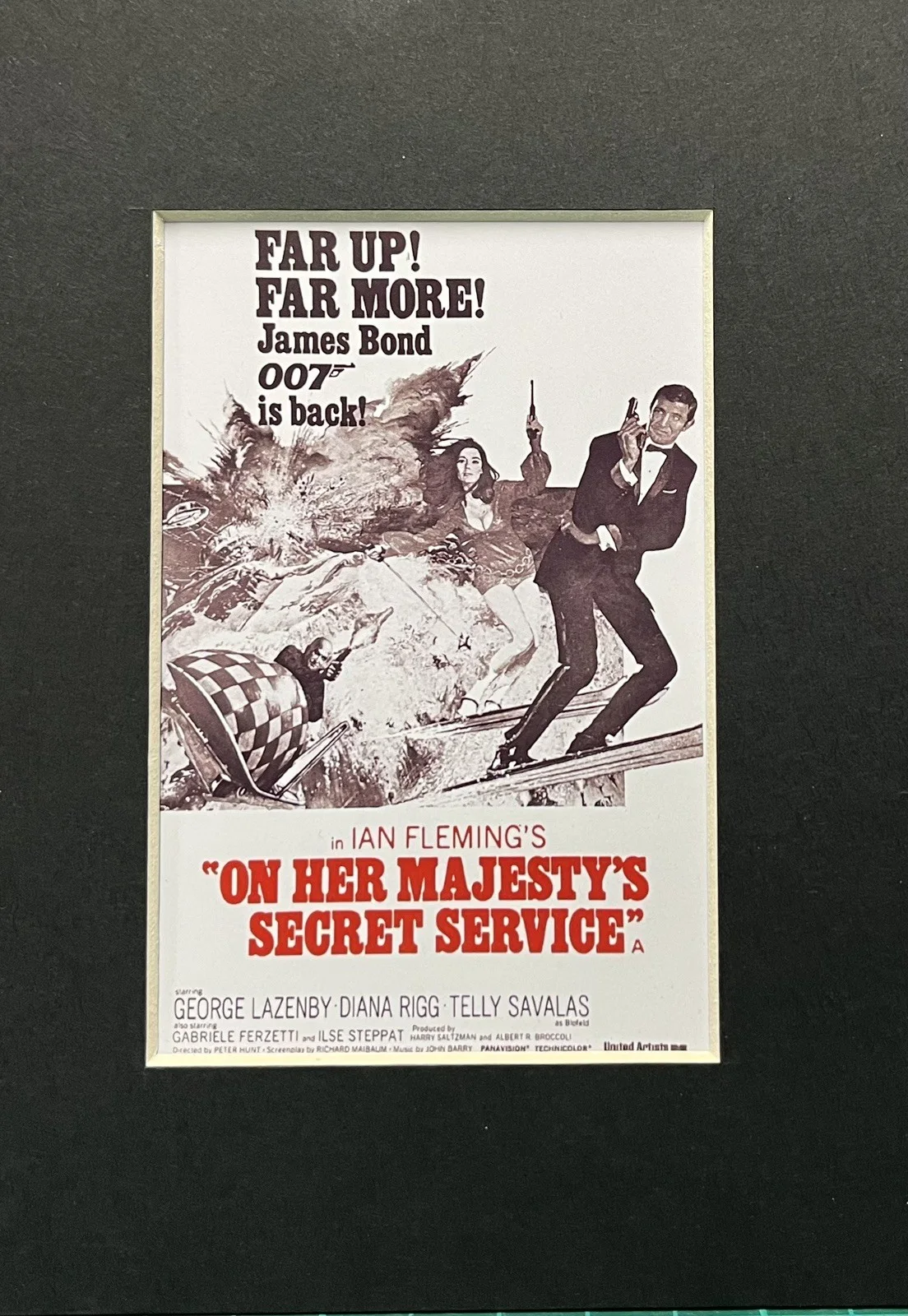 007 JAMES BOND. HER MAJESTY’S SECRET SERVICE . 35mm Film Cell Mounted Display, изображение 2