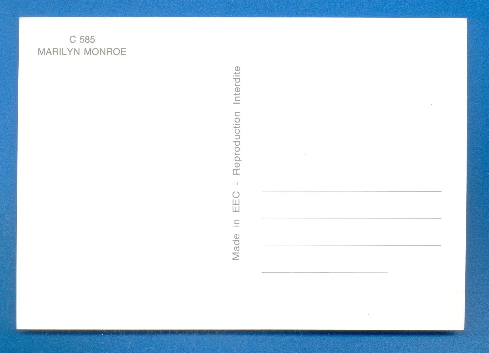MARILYN MONROE.POSTCARD (D), image 2