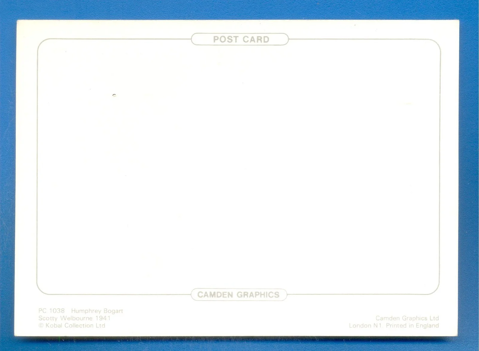 HUMPHREY BOGART.CAMDEN GRAPHICS POSTCARD, image 2