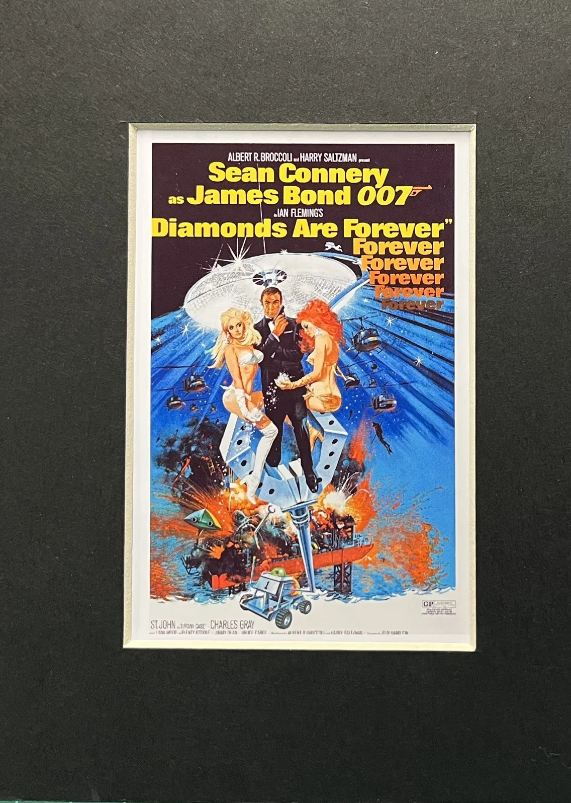 007 JAMES BOND. DIAMONDS ARE FOREVER . 35mm Film Cell Mounted Display, изображение 2